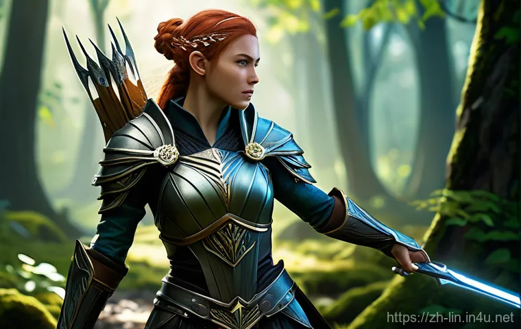 리니지 인터페이스 변경 방법 - **Prompt 1: Agile Combat with Optimized Hotkeys**
    An intricately detailed, full-body shot of a f...