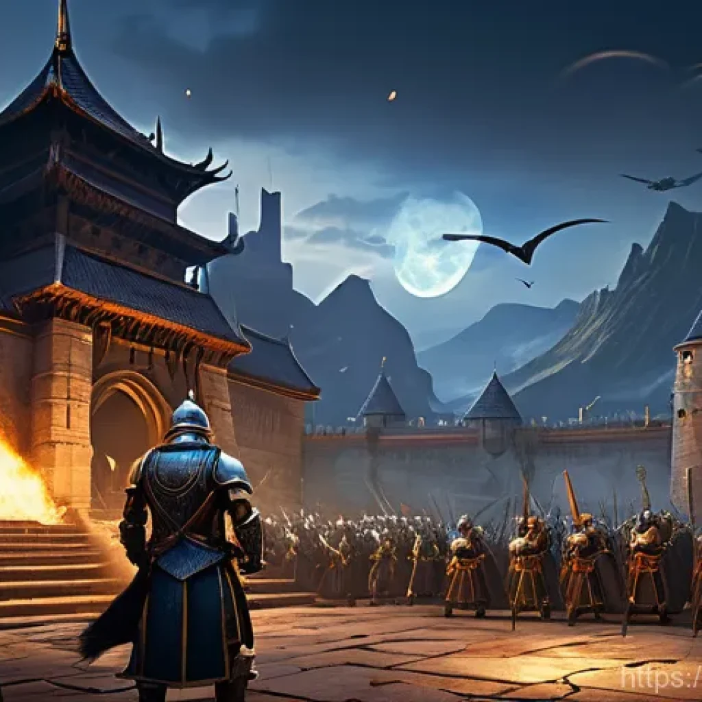 리니지 신입 혈맹원 모집 - **PVP Combat Clan in Action:**
    "A dynamic and intense scene of a large-scale siege battle within...